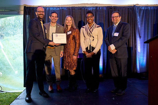 Executive Ryan Mello (second from left) and council member Robyn Denson (next to Mello) were there to receive the award.