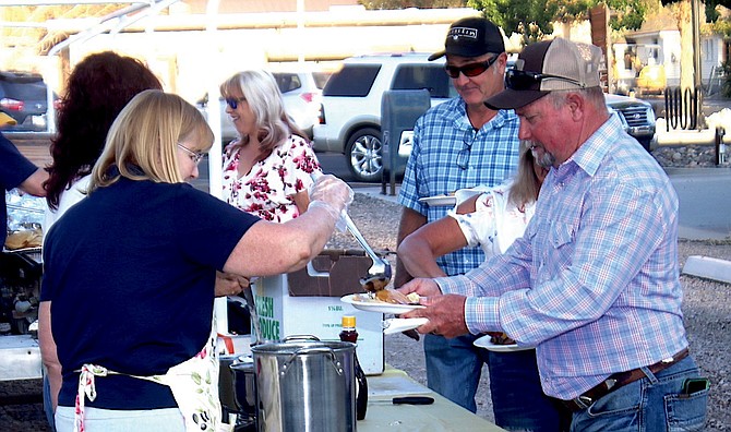One of many Fallon Rotary Club outreaches during the year is serving breakfast on Labor Day.
