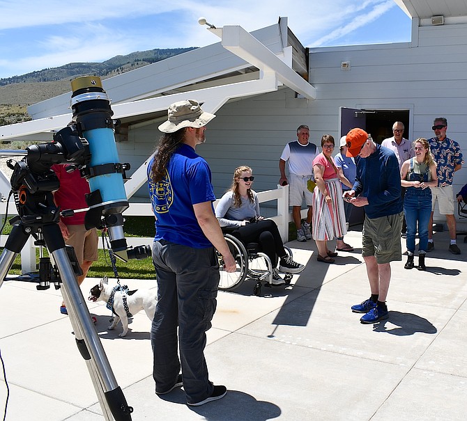 The Summer Solstice celebration at Jack C. Davis Observatory includes the ‘local noon,’ when the sun is at the highest point in Carson City. The observatory’s patio shows local noon positions of the sun during different times of the year.