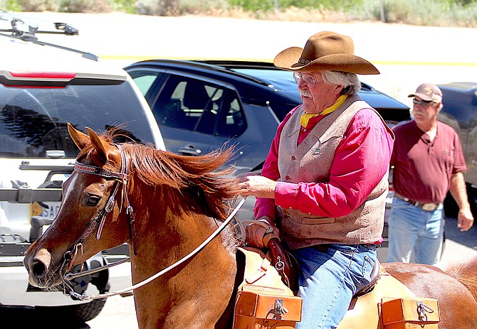 The first Nevada rider takes the mochila in Woodfords at 2:50 p.m. Thursday.
