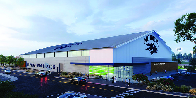 An artist’s rendering of the proposed University of Nevada fieldhouse.