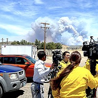 Conner Fire generates big plume as it moves into heavier fuels