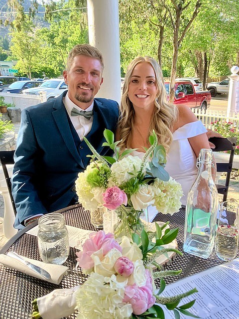Jason Beadle and his bride Alisha after the ceremony. Photo special to The R-C