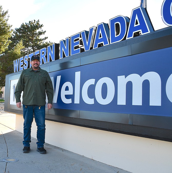 Western Nevada College student Rich Tidrick decided to return to school after two decades in the U.S. Navy Seabees.
