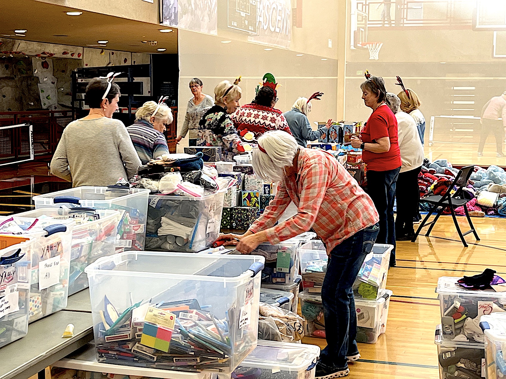 Young at Heart distributes bags for homebound seniors