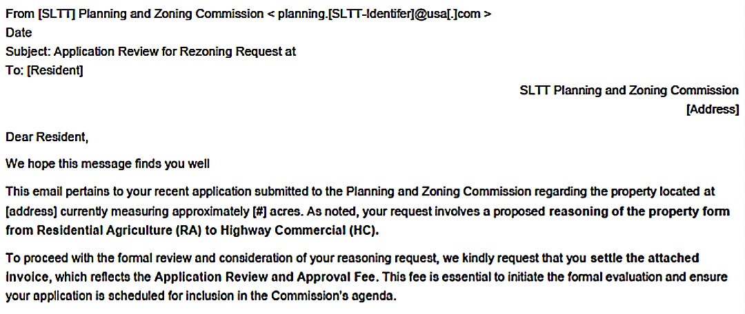 Sheriff's Office: Scammers sending out fake planning notices to collect cash