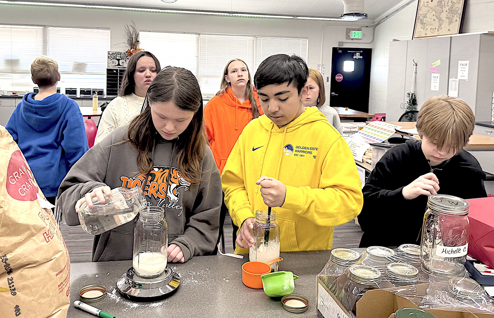 Students get rise from sourdough baking