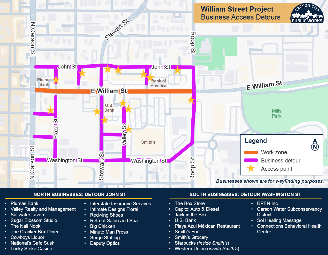 Closure of William Street in Carson City starts Saturday for paving