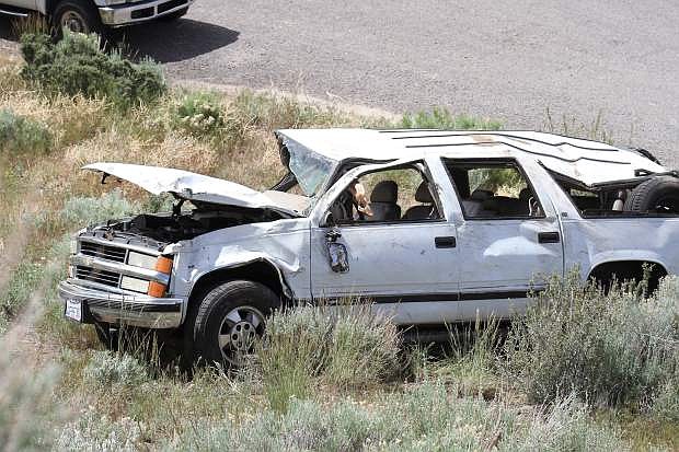 Carson City Sheriff&#039;s Office deputies responded to a roll over crash on Kings Canyon Road at 2:30 p.m. Thursday.