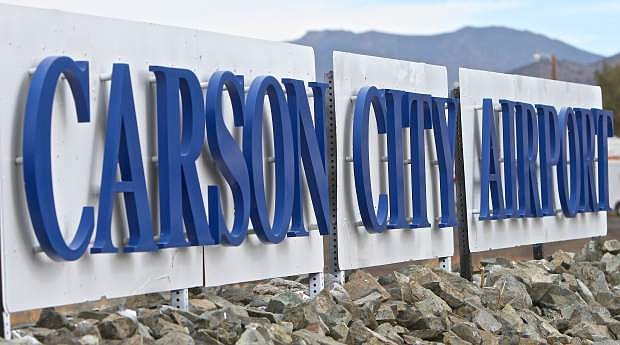 The sign at the Carson City Airport.