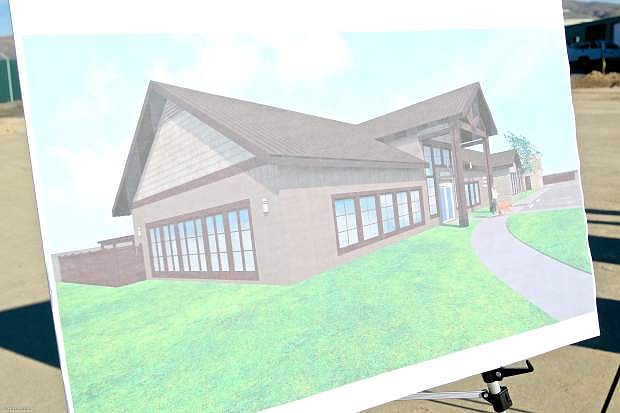 An artist&#039;s rendering of the new Carson City animal shelter is on display Wednesday morning.