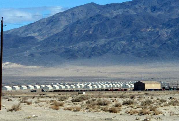 Bunkers are seen at the Hawthorne Army Depot on Tuesday, March 19, 2013, where seven Marines were killed and several others seriously injured in a training accident Monday night, about 150 miles southeast of Reno in Nevada&#039;s high desert. (AP Photo/Scott Sonner)