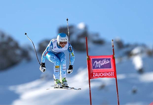Julia Mancuso, competes Jan. 11 during an alpine ski World Cup women&#039;s downhill, in Altenmarkt Zauchensee, Austria.