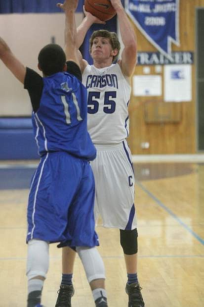 Rafe King takes a shot in the file photo from his playing days at Carson High School.