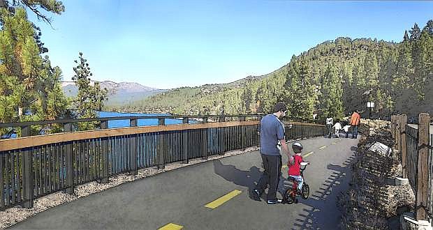 With 16 scenic vista points planned, the Incline-to-Sand Harbor bike path aims to be &quot;one of the most spectacular bike paths in all the United States,&quot; Tim Cashman, president of the Tahoe Fund board of directors, said previously.