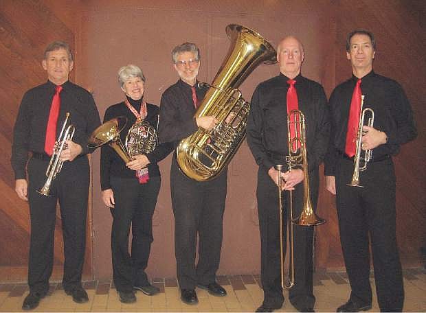 Zephyrus Brass Quintet, comprised of Bob Masters and Alan Catron playing trumpet, Lin Nelson playing horn, Paul Jorgensen playing trombone, and David Bugli playing tuba, is hosting a free concert from 5 to 6 p.m. Sunday at Dangberg Home Ranch Historic Park in Minden.