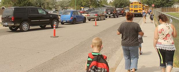 After Monday afternoon&#039;s bus hiccup school officials have reconfigured Lahontan Elementary School&#039;s traffic pattern.