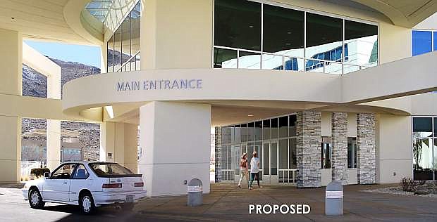 Carson Tahoe Health is remodeling its front entrance. Shown is the proposed remodel.