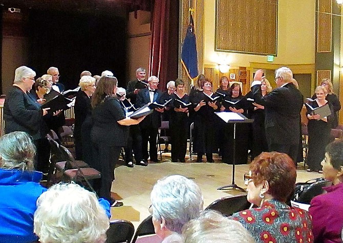 Carson Chamber Singers in concert at CVIC Hall in Minden in April.