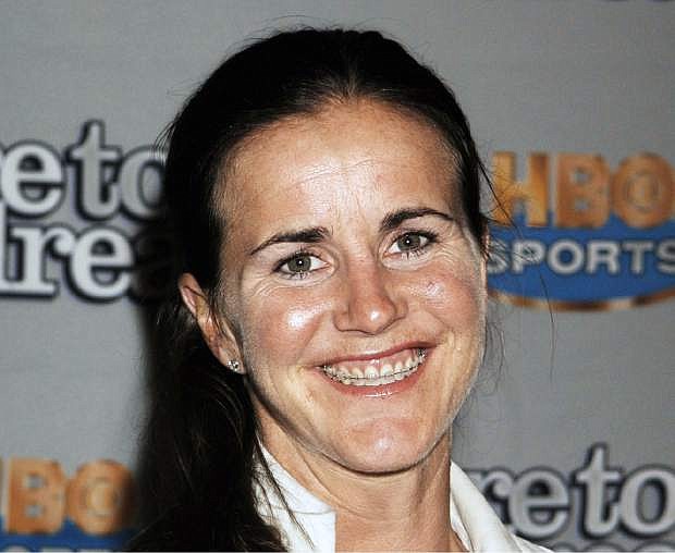 FILE - This Nov. 29, 2005, file photo shows U.S Olympic gold medal soccer player Brandi Chastain arriving for the premiere of her HBO sports documentary &quot;Dare to Dream,&quot; in New York. Chastain, who scored the game-winning penalty kick that gave the United States the 1999 Women&#039;s World Cup title, has pledged to donate her brain for concussion research when she dies. (AP Photo/ Louis Lanzano, File)