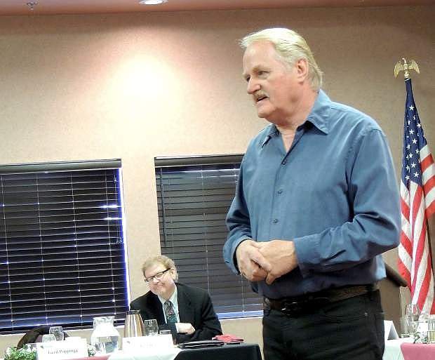 A speaker at the Nevada Business Connections breakfast meeting on Jan. 22.