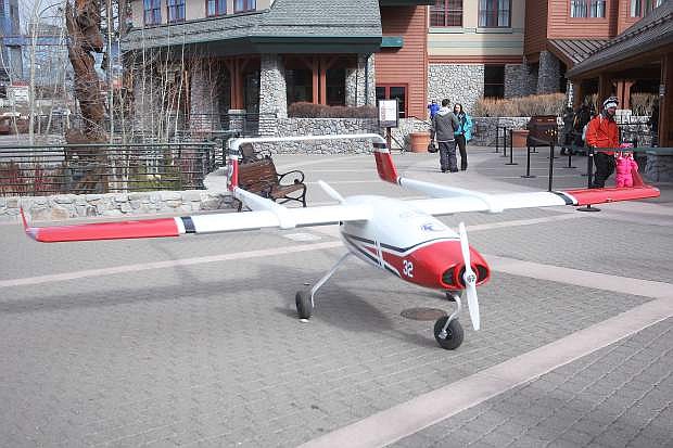 The Desert Research Institute showed off its new cloud seeding drone at Heavenly Village on Jan. 9.