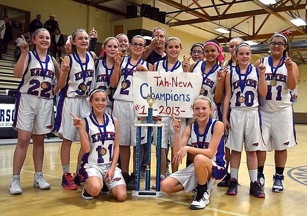 Eagle Valley Middle School won the Tah-Neva 8th-grade championship last weekend at Carson Middle School.