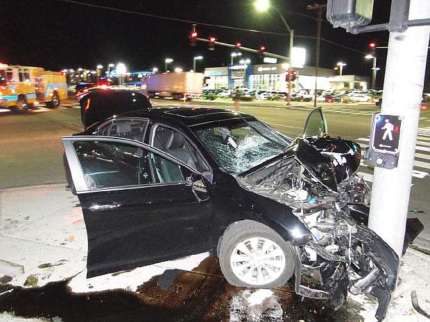 A Carson City man died Saturday from injuries sustained from a single vehicle accident.