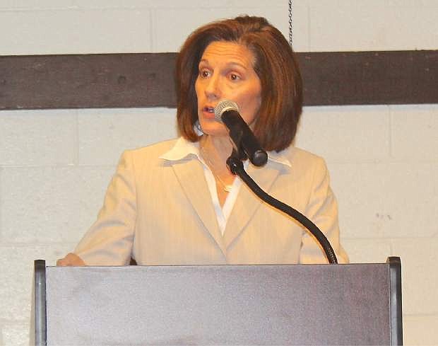 Former attorney General Catherine Cortez Masto spoke to Churchill County Democrats at their annual dinner on Thursday.