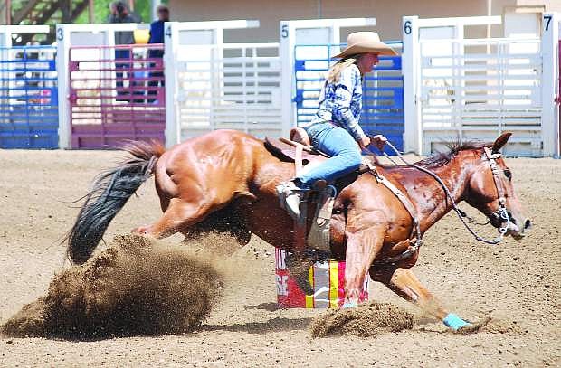 Fallon&#039;s Rachel Hendrix competes in pole bending at last year&#039;s Nevada State High School Rodeo. This year&#039;s event starts at 9 a.m. today at the Churchill County Fairgrounds.