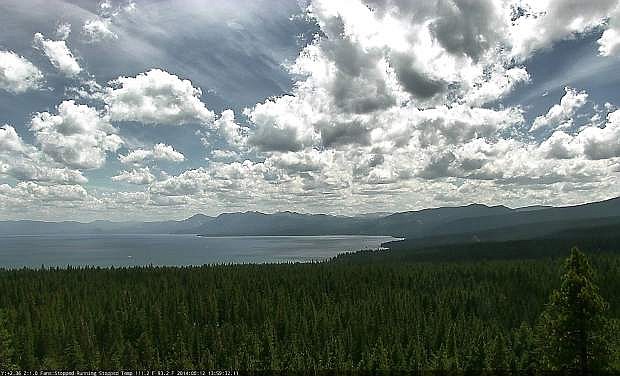 This image was taken from a fire monitoring camera in North Lake Tahoe.