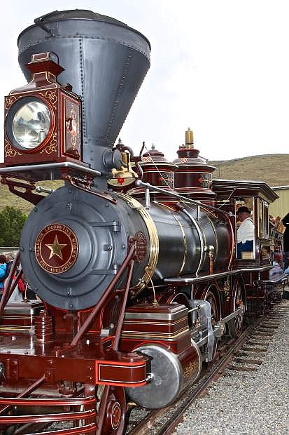 The Glenbrook sits in the Nevada State Railroad Museum yard Saturday at its unveiling after a 33 year restoration process made possible by a generous grant from the E. L. Wiegand Foundation.