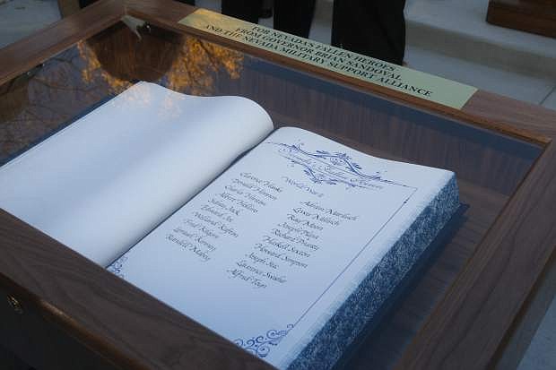 Nevada&#039;s Fallen Heroes book was unveiled during a ceremony on Monday.