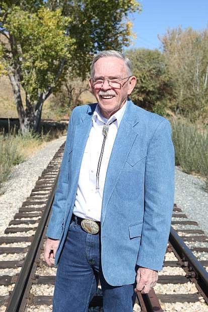 Nevada Day Parade Grand Marshal Mike Shaughnessy at the Nevada State Railroad Museum on Thursday.
