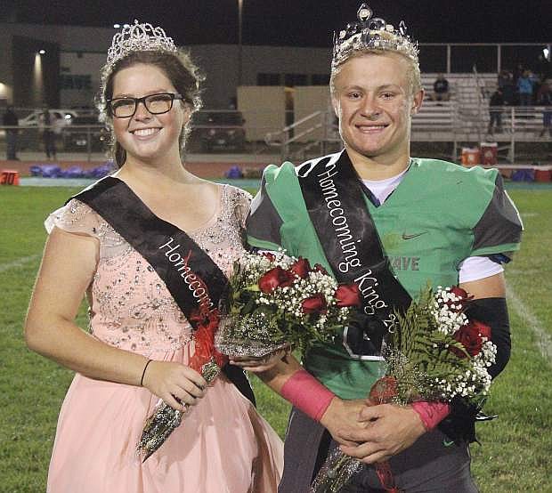 Kiley Woolsey and Jack Swisher enjoyed a special evening at Homecoming Friday as they were named queen and king, respectively.