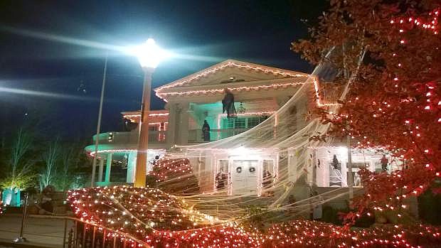 Jason Corbally took this photo of the Governor&#039;s Mansion decorated for Halloween.