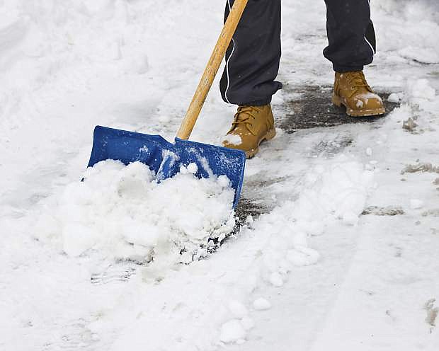 At Truckee and Tahoe, shoveling snow (when we have it) can be a very strenuous task.