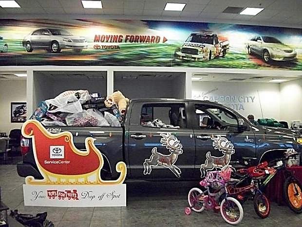 Carson City Toyota delivered its third truckload of toys to Toys for Tots.