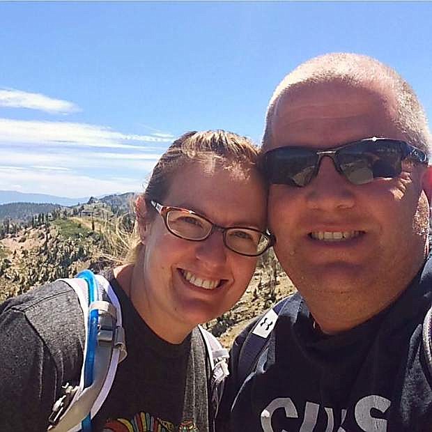 Jeanne and Mark Hounsell are shown in a photo from Jeanne Hounsell&#039;s Facebook Page. The couple was killed in a vehicle rollover east of Fallon on Saturday. All four of the children were injured.
