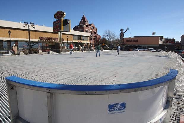 The Arlington Square Ice Rink in downtown Carson City is under construction and will open Nov. 28, weather permitting. Skate sessions will be Monday through Thursday from 3-5 p.m. and 6-9 p.m., Friday from 3-5 p.m. and 6-10 p.m., Saturday from 10 a.m. to 1 p.m., 2-5 p.m. and 6-10 p.m. and Sunday from 10 a.m. to 1 p.m., 2-5 p.m. and 6-9 p.m. Cost is $7 for ages 13 and up, $5 for youth. Skate rental is $3 per session.