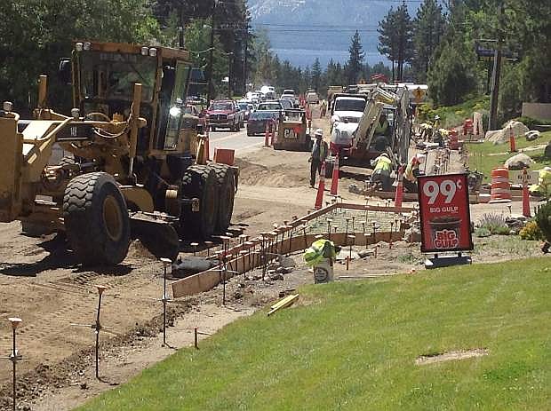 Work to renovate four miles of roadway on Kingbury Grade was completed early largely due to two shutdowns that allowed for a 24-hour work schedule.