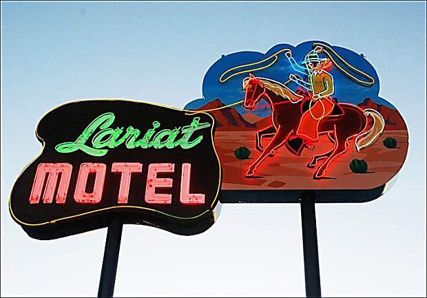 Fallon kicks off Nevada&#039;s 150th birthday celebratiion on Thursday with the lighting of an iconic motel sign.