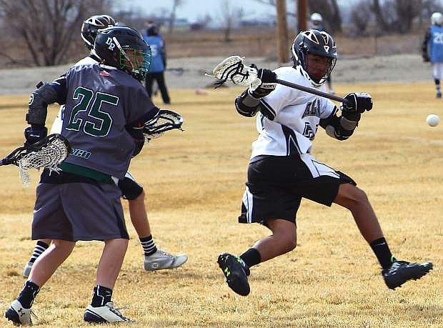 Damonte Ranch and Galena square off during Saturday&#039;s High Sierra Lacrosse jamboree at the Churchill County Regional Park.
