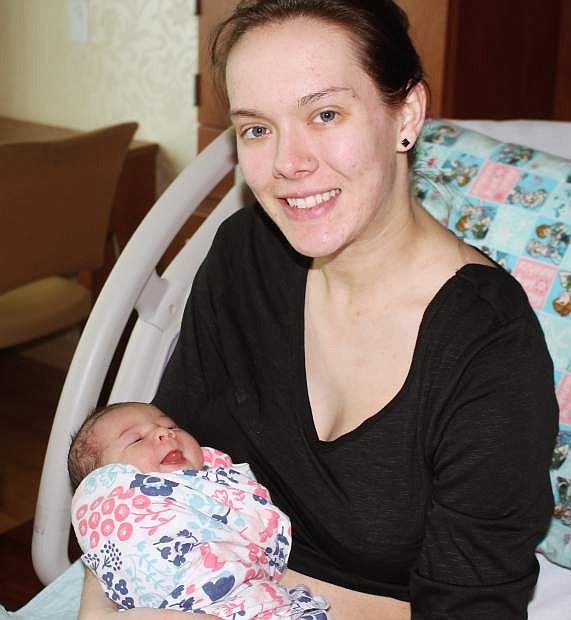 Teslah Callahan poses with her daughter Khloe Mae, who was born on Leap Day at Carson Tahoe Regional Medical Center.