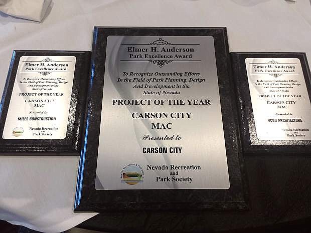 Carson City has been selected by the Nevada Recreation and Parks Society to receive the Elmer H. Anderson Park Excellence Project of the Year for the Carson City MAC project. This award recognizes excellence in park planning, design, construction, and environmental best practices throughout the State of Nevada.