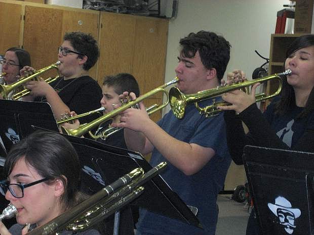 Middle and high school students perform at a Mile High Jazz Band jazz workshop in January.