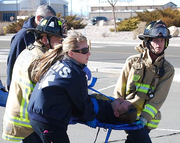 Personnel conducted an active-shooter drill at Naval Air Station Fallon earlier this year.