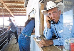 Fallon Livestock Auction owner Gary Snow awaits word Tuesday on the sale of cattle seized by the Bureau of Land Management late last month in southern Nevada. Goldfield rancher Ben Colvin asked District Judge Robert Estes to issue a restraining order to stop the Bureau of Land Management sale. The sale of Colvin&#039;s cattle was blocked. The auction of other seized cattle went on, though no offers were made.