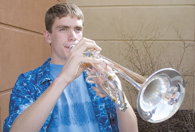 Tyson Reed, 17, was awarded Command Performance at the Nevada All-State Solo and Ensemble Competition for his trumpet playing.