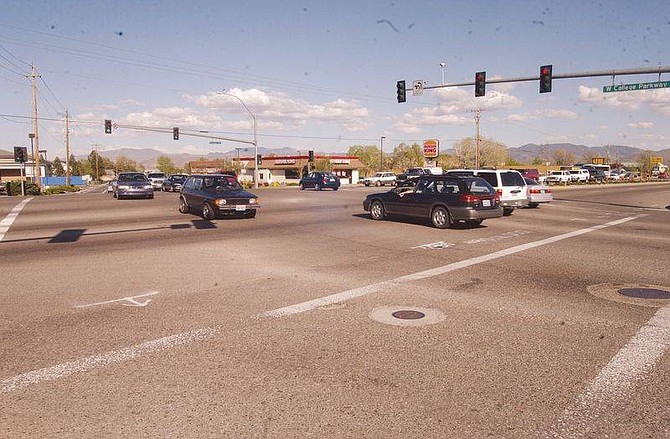 Photo By Brian CorleyThe intersection of Carson Street and College Parkway on Monday was found to be the most dangerous intersection in Carson City and Douglas County.